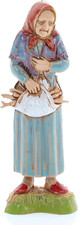 Vecchia Con Legna per Presepe Da Cm 10 Scala 1:20 – Altezza 8,7 Cm – Statuina in
