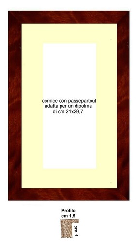 Cornice legno radica con - cornice,