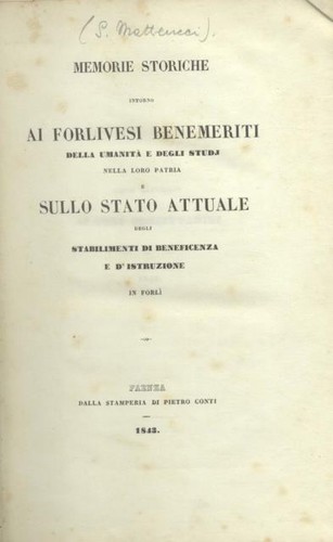 Matteucci memorie degli - s.,