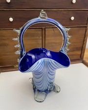 Vaso cesto vetro di Murano