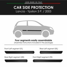 Modanature Laterali Bumper Paracolpi per Lancia Ypsilon 2003 con Biadesivo 3M