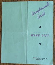 Vintage Greyhound Grill lista