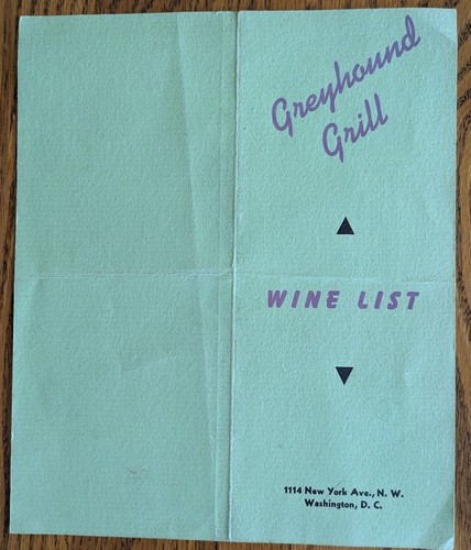 Vintage greyhound grill lista - vintage,