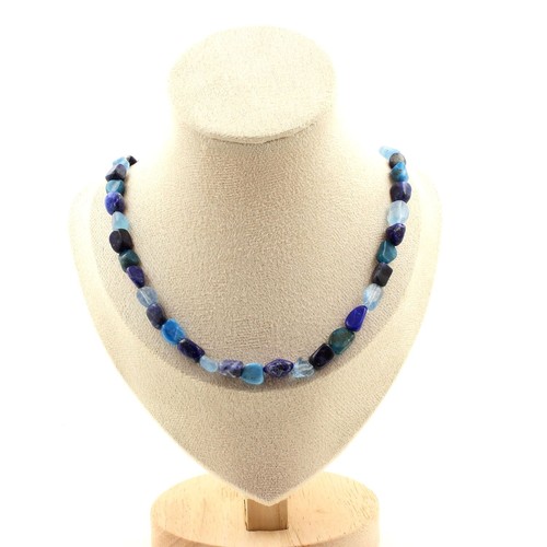 Collana perle aigue marine - di, aigue-marine