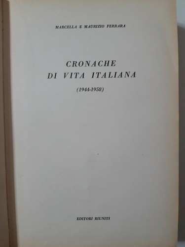 Cronache vita italiana - vita,