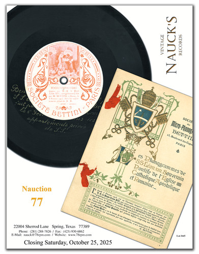 Vintage record auction - record,