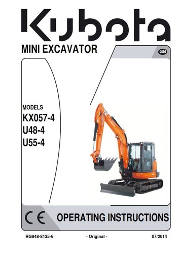 Kubota mini excavator kx057 - kubota,