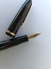 Stilografica Tabo "V" Trasparente-Pistone Nib.-"Osmiridio" 14Kt-585 - Italy 1950