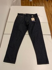 Jeans Banana Republic 36x30 Selvage grezzo americano cono denim bianco rovere preppy nuovo con etichette