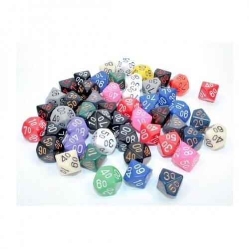 Set dadi opaco cubo - di, d10%