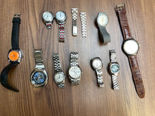 Stock lotto orologi vintage tra cui Seiko, Omega, Citizen, Tiqua, Swatch Chrono
