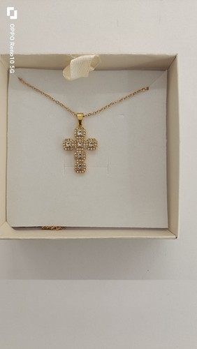 Collana con croce strass - collana,