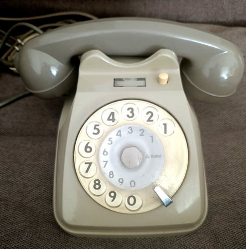 Vintage telefono fisso disco - telefono, a