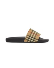 Burberry Sliders Furley Logo Check Slides Slippers Eu 42 / UK 8