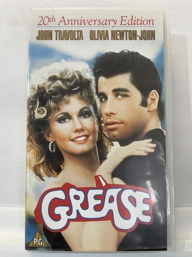 Grease vhs video cassette - grease,