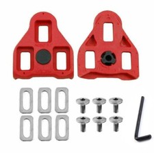 PELOTON LOOK TACCHETTI DELTA 9 GRADI SCARPA BICI DA STRADA CICLISMO PEDALI ROSSO