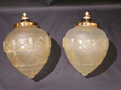 Antica coppia lampade a - coppia,
