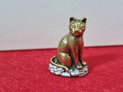 Statuina gattino gatto oro