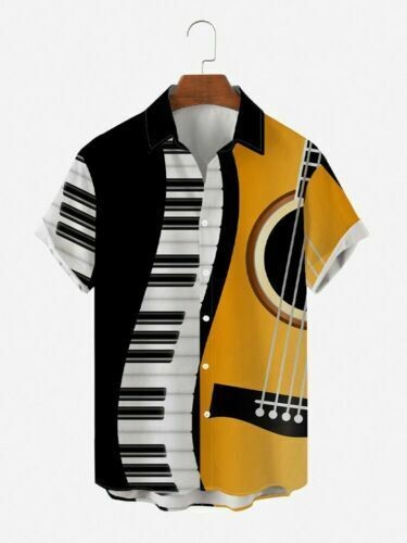Camicia uomo musica chitarra