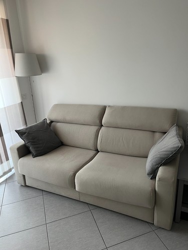 Divano letto grigio tortora - divano,