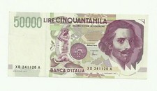 50.000 LIRE BERNINI 2° TIPO SERIE SOSTITUTIVA  XD  A 