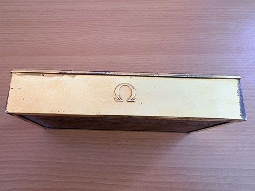 Omega gold plated watch box