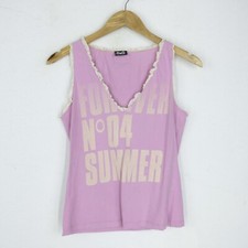 Maglia Canotta Dolce & Gabbana Taglia S Donna Logo Comodo Cotone Tinta Unita