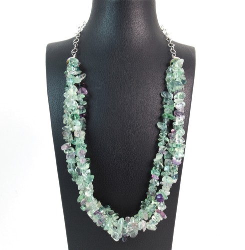 Collana tre fili fluorite - collana, a
