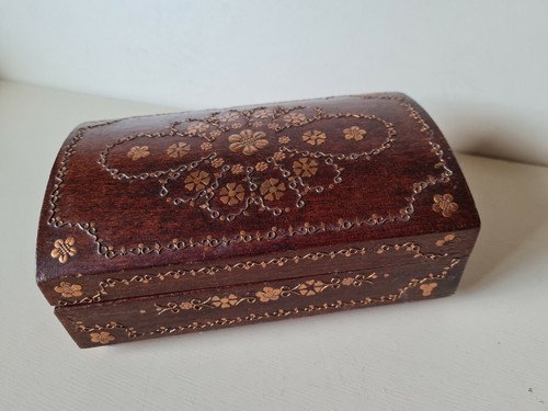 Wooden box with metal - box,