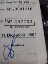 Fantic TX 240 librettino originale