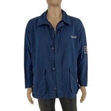 Giacca Cappotto Timberland WEATHERGEAR Uomo Blu Navy 100% Cotone Taglia M