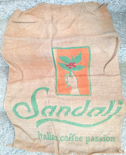 2  ANTICHI E DIVERSI SACCHI DI JUTA PER TRASPORTO CAFFE'