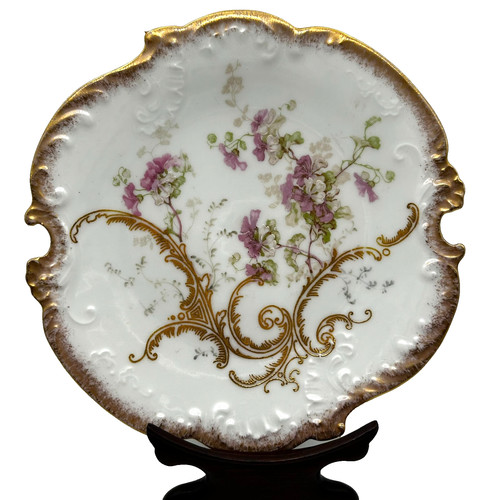 Piatto torta floreale limoges - piatto,