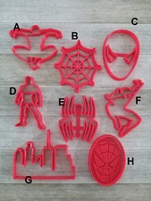 Spiderman Set 8 pezzi cookie cutter formine tagliabiscotti o PDZ cake design