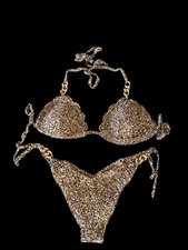 bikini uncinetto con filo di maglieria foderato 