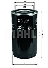 Filtro olio MAHLE adatto per