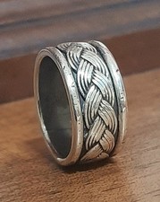 Anello Donna  Fede Antica Intrecciata Argento 925  Ring Sterling Woman $