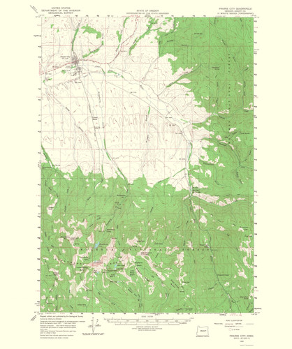 Mappa topografica prairie - -,