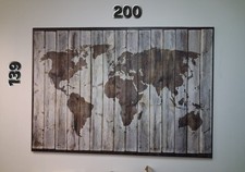 VINTED - Quadro IKEA Mondo stampa su pannello effetto legno antichizzato
