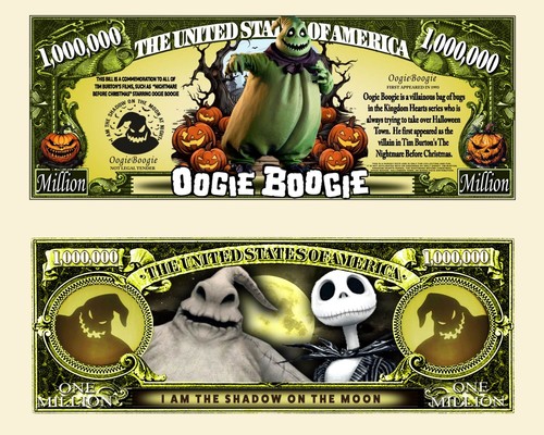 Oogie boogie banconota million - oogie,