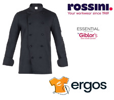 GIBLOR'S Giacca Nera ADRIANO Doppio Petto Chef Cuoco Cucina Pub Q8G00184