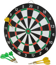 - Bersaglio Da Appendere, Bersaglio Con 2 Lati, Diametro 29 Cm, Con 6 Freccette 