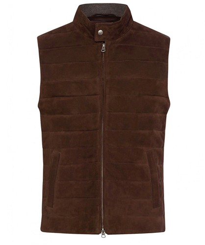 Gilet scamosciato marrone