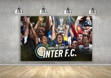 POSTER INTER TRIPLETE CHAMPIONS LEAGUE STAMPA FOTOGRAFICA PROFESSIONALE