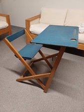 Banco di scuola banchetto scrittoio con sedia pieghevole vintage anni 60 / 70