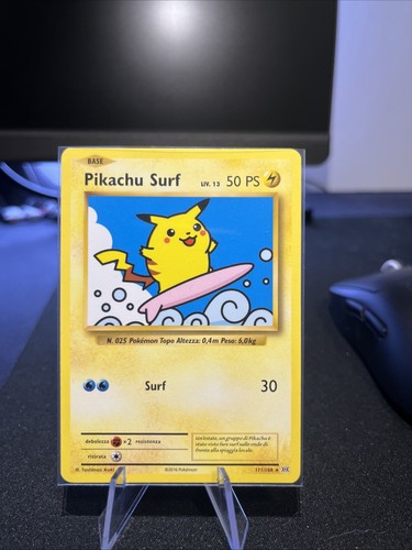 Carta pokèmon pikachu surf - pikachu,