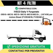Kit 4 Filtri Tagliando per IVECO Daily V Furgonato 35C15- 35C15D- 35S15- 40C1...