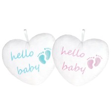 Cuscino Cuore di Nascita – Idea Regalo Bimba rosa o Bimbo Blu Neonato