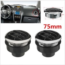 2Pcs 75mm Round ABS A/C Air