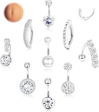 9Pezzi 14G Piercing Ombelico